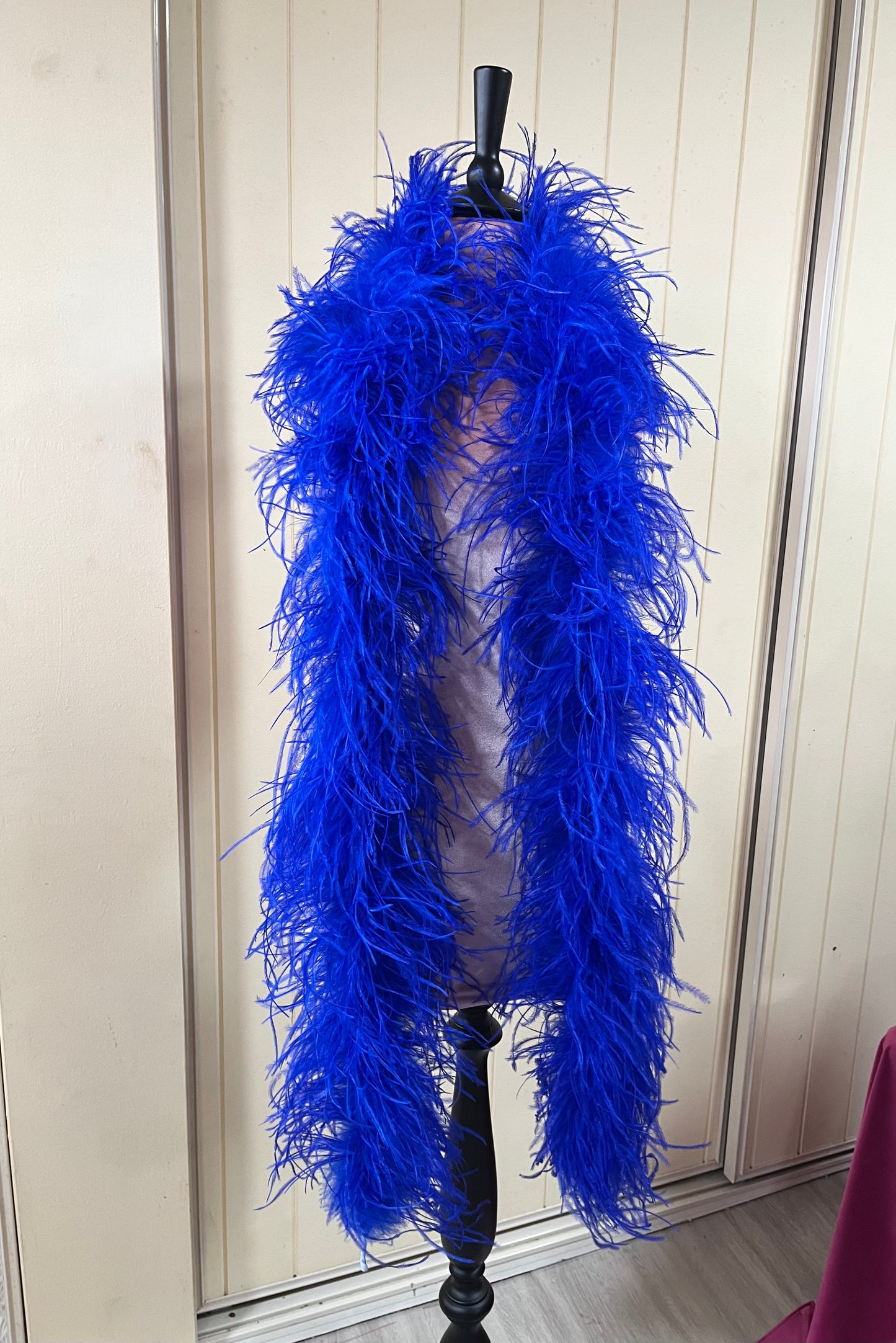 Cobalt Blue Ostrich Feather Boa (2 metres long)