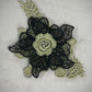 Black and Gold Flower Appliqué