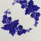 Purple Sequin and Beaded Flower Appliqué