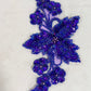 Purple Sequin and Beaded Flower Appliqué