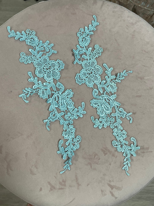 Pale Blue Flower Appliqué